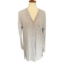 Hem & Thread Gray Open Front Cardigan Womens Size Large